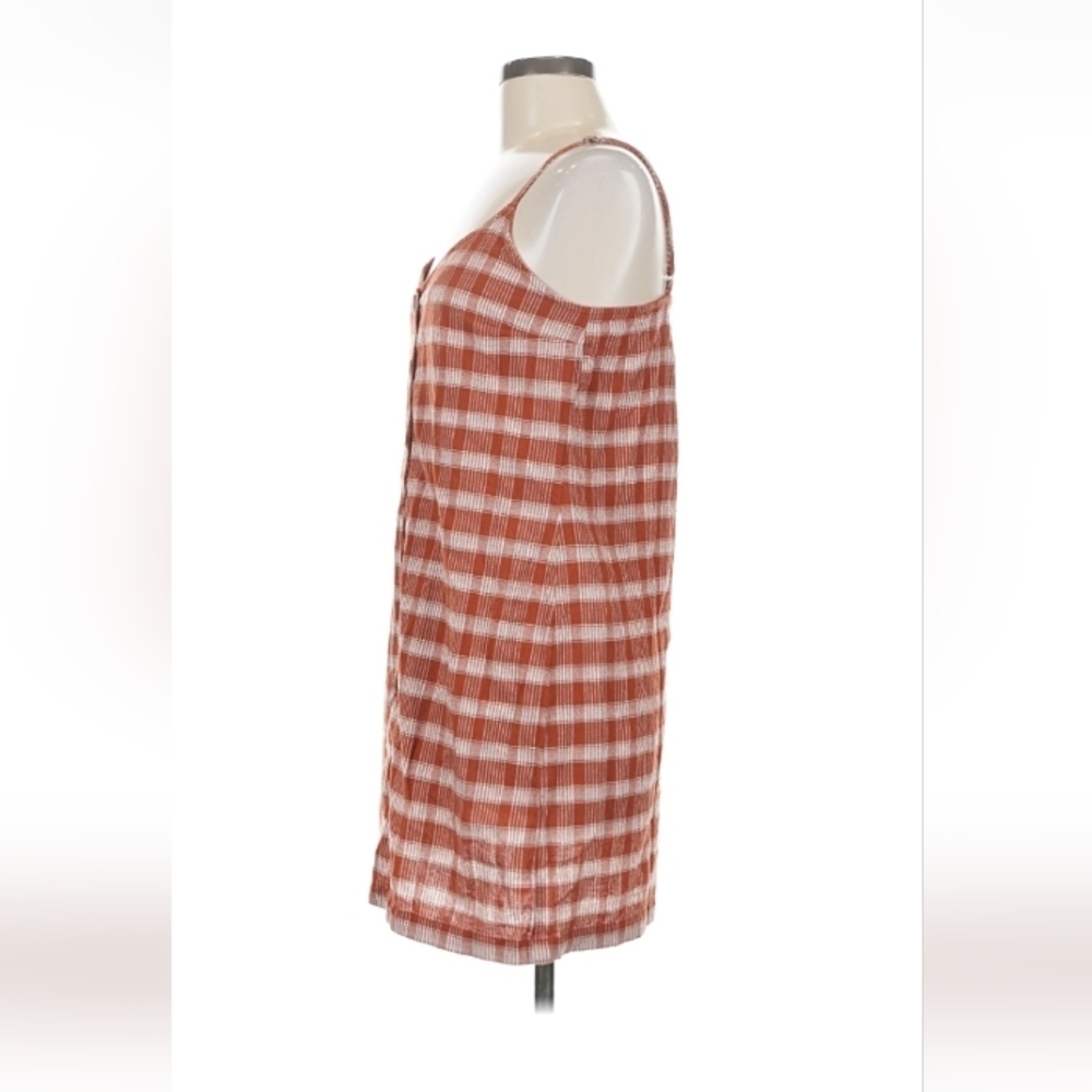 Rip Curl Orange Plaid Flannel Dress M $76 Retail - Picture 7 of 8